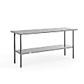 Flash Furniture Stainless Steel Prep And Work Table, 34-1/2”H x 72”W x 24”D, Silver