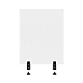 LUX Reclaim Acrylic Clamp-On Sneeze Guard Desk Divider, 30" x 24", Clear 1 thumbnail image