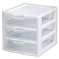 Sterilite 3-Drawer Organizer, Clear 1 thumbnail image