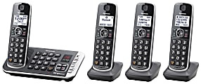 Panasonic® Link2Cell Bluetooth® DECT 6.0 Expandable Cordless Phone System With Digital Answering System, KX-TGE674B 1 thumbnail image