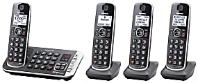 Panasonic® Link2Cell Bluetooth® DECT 6.0 Expandable Cordless Phone System With Digital Answering System, KX-TGE674B 1 thumbnail image