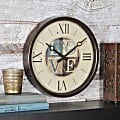 FirsTime® Live, Laugh, Love Round Wall Clock, 12", Oil-Rubbed Bronze