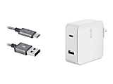 Moshi ProGeo - Power adapter - 42 Watt - 3 A - PD 3.0, QC 3.0 - 2 output connectors (USB, USB-C) - United States 1 thumbnail image