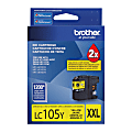 Brother® LC105 High-Yield Yellow Ink Cartridge, LC105Y