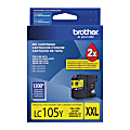 Brother® LC105 Yellow High-Yield Ink Cartridge, LC105Y 1 thumbnail image