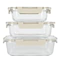 Martha Stewart Brentmore 6-Piece Assorted Glass Container Set With Locking Lids, Gray 1 thumbnail image