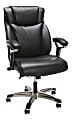 OFM Essentials Ergonomic Bonded Leather High-Back Chair, Brown/Black
