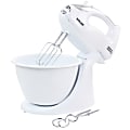 Better Chef 200-Watt Stand/Hand Mixer With Mixing Bowl, White