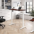 Bush Business Furniture Move 40 Series 48"W x 24"D Electric Height Adjustable Standing Desk, Hansen Cherry/White Powder Coat, Standard Delivery 1 thumbnail image