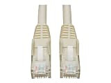Tripp Lite Cat6 GbE Gigabit Ethernet Snagless Molded Patch Cable UTP White RJ45 M/M 4ft 4' - 128 MB/s - Patch Cable - 3.94 ft - 1 x RJ-45 Male Network - 1 x RJ-45 Male Network - Gold Plated Connector - Copper Plated Contact - White