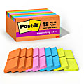 Post-it® Super Sticky Notes, 1 7/8 x 1 7/8 in, 18 Sticky Note Pads, 90 Sheets/Pad, 2x the Sticking Power, Back to School Supplies, Energy Boost 1 thumbnail image