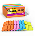 Post-it® Super Sticky Notes, 18 Pads, 1-7/8 in x 1-7/8 in, 2x the Sticking Power, School Supplies and Office Products, Sticky Notes  - 62218SSAUCP 1 thumbnail image