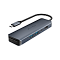 Hyper HyperDrive® Next 6 Port USB-C Hub, 5/8”H x 4-9/16”W x 1-1/2”D, Silver, HD4002GL