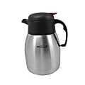 Brentwood 1.5-Liter Vacuum Stainless Steel Coffee Pot, 9”H x 6-1/4”W x 6-1/4”D, Silver 1 thumbnail image