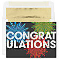Custom All Occasion Cards, Congratulations Sparkles Cards With Envelopes, 7-7/8" x 5-5/8", Box Of 25 Cards