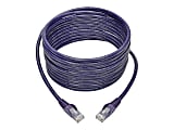 Tripp Lite Cat6 Gigabit Snagless Molded (UTP) Ethernet Cable (RJ45 M/M) PoE Purple 15 ft. (4.57 m)