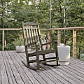 Flash Furniture Winston All-Weather Rocking Chair, Mahogany 1 thumbnail image