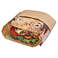 Bagcraft Dubl View® Sandwich Bags, 9 1/2"H x 5 3/4"W x 2 3/4"D, Clear/Natural Brown, Carton Of 500 Bags