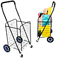 Mount-It! Small Rolling Utility Shopping Cart, 41”H x 20”W x 14”D, Black 1 thumbnail image