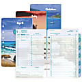 Day-Timer® Coastlines Daily Planner Refill, 5 1/2" x 8 1/2", 30% Recycled, White, January 2018 to December 2018 (131801801)