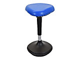 Uncaged Ergonomics Wobble - Stool - triangular - vinyl - blue 1 thumbnail image