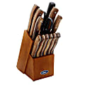 Oster Whitmore Stainless-Steel 14-Piece Cutlery Set, Walnut