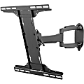 Peerless Full-Motion Plus Wall Mount SA746PU - Mounting kit (wall plate, articulating arm) - for flat panel - fused epoxy - gloss black - screen size: 22"-50" - mounting interface: 400 x 400 mm