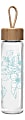 Ello Thrive Glass Water Bottle, 20 Oz, Teal Floral