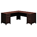 Bush Business Furniture Enterprise 71"W L-Shaped Corner Desk, Mocha Cherry, Standard Delivery 1 thumbnail image