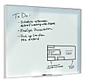 U Brands Glass Non-Magnetic Dry-Erase Board, 36" X 24", White Frosted Surface, White Aluminum Frame, Actual Size 35" X 23" (2824U00-01) 1 thumbnail image