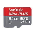 SanDisk Ultra® PLUS MicroSDXC™ Memory Card With Adapter, 64GB