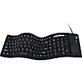 Flexible Silicone Waterproof Touchpad USB Keyboard - WetKeys "Flex Touch" Full-size Flexible Silicone Waterproof Keyboard with Touchpad and ON/OFF Switch (USB) (Black) | KBWKFC103STi-BK 1 thumbnail image
