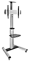 Mount-It! Height-Adjustable Rolling TV Cart For 32” - 70” TVs, Black 1 thumbnail image