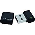 Kingston 16GB DataTraveler Micro USB 2.0 Flash Drive - 16 GB - USB 2.0 - Black - 5 Year Warranty