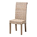 bali & pari Santiago Natural Rattan And Mango Wood Dining Chair, Kubu Gray 1 thumbnail image