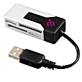 Aluratek AUCR200 - Card reader (MS, MS PRO, MMC, SD, MS Duo, MS PRO Duo, miniSD, RS-MMC, microSD) - USB 2.0