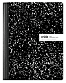 Office Depot® Brand Composition Books, 7-1/2" x 9-3/4", Wide Ruled, 100 Sheets, Black/White, Case Of 24 Notebooks