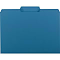 Smead® Interior Folders, Letter Size (8 1/2" x 11"), 3/4" Expansion,1/3 Tab Cut, Sky Blue, Box Of 100