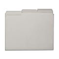 Smead® 1/3-Cut Interior Folders, Letter Size, Gray, Box Of 100