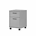 Bush Furniture Key West 16"D Vertical 2-Drawer Mobile File Cabinet, Cape Cod Gray, Standard Delivery