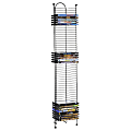 Atlantic Nestable DVD Tower - 42.5" x 9" x 8" - 52 x DVD - Steel - Gunmetal 1 thumbnail image