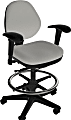 Sitmatic GoodFit Faux Leather Low-Back Stool, 46 1/2"H, Gray/Black 1 thumbnail image