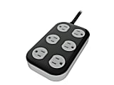 Cordinate ADAPT 6-Outlet Surge Protector, 4', Black/Cream 1 thumbnail image