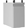 Lorell® Slim 20"D Vertical 1-Drawer Hanging Letter-Size Pedestal Cabinet, Metal, Silver