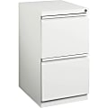 Lorell® 20"D Vertical 2-Drawer Mobile File Pedestal File Cabinet, White