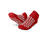 Medline Double-Tread Terrycloth Slippers, Small, Red, Pack Of 48 Pairs 1 thumbnail image