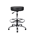 Boss Office Products Adjustable Antimicrobial Drafting Stool With Removable Foot Rest & Glides, Black 1 thumbnail image