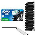 EXPO® Low-Odor Dry-Erase Markers, Fine Point, Black, Pack Of 36