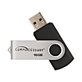 Compucessory Password Protected USB Flash Drives - 16 GB - USB 2.0 - 12 MB/s Read Speed - 5 MB/s Write Speed - Aluminum - 1 Year Warranty - 1 Each