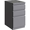 Lorell® 20"D Vertical Mobile Pedestal File Cabinet, Silver